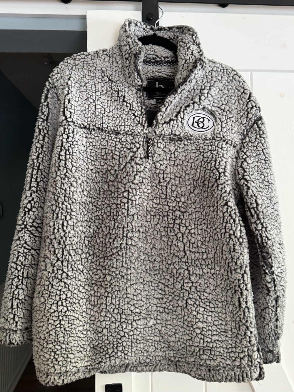 Beaver Creek Colorado Boxercraft Sherpa Fleece 1/4 Zip Pullover - Gray - Medium